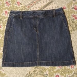 Ann Taylor Loft Denim Mini Skirt size 4 Petite